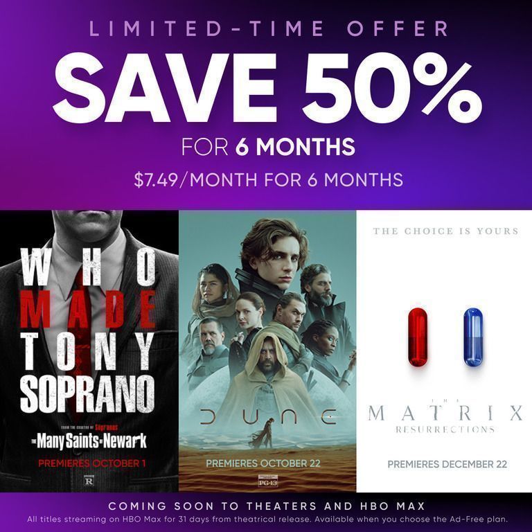 Epic streaming at 50% off.